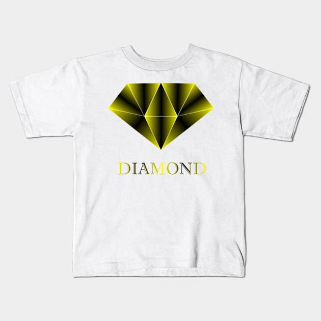 Golden diamond Kids T-Shirt by SAMUEL FORMAS